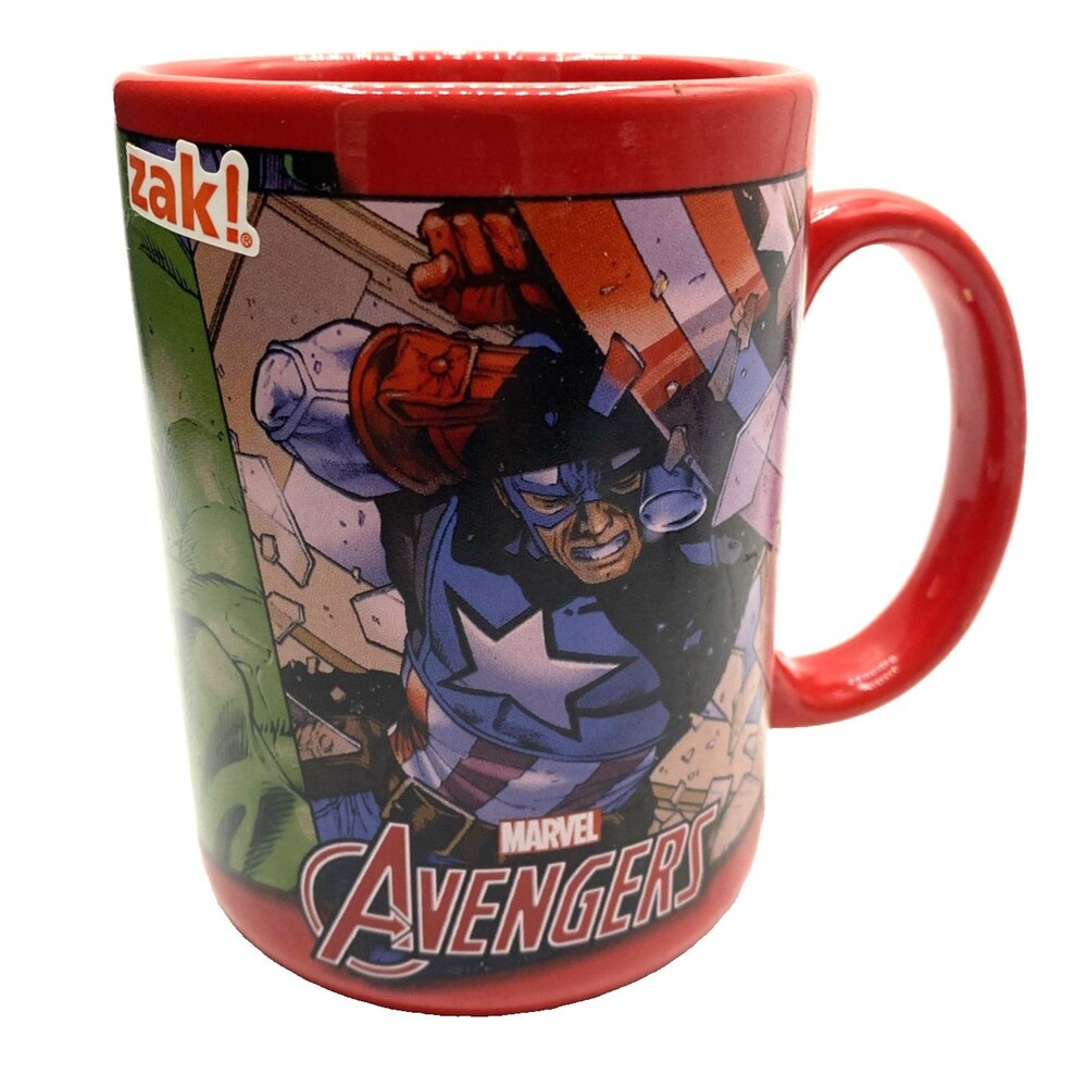 Marvel Avengers Captain America Hulk Iron Man Mug in Red